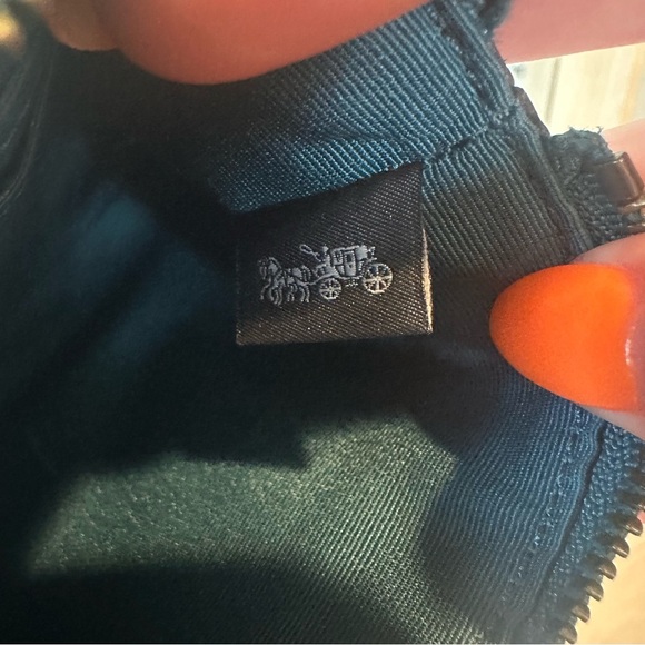 Coach Wristlet Zip Wallet. Dark Teal Metallic. - Picture 5 of 6